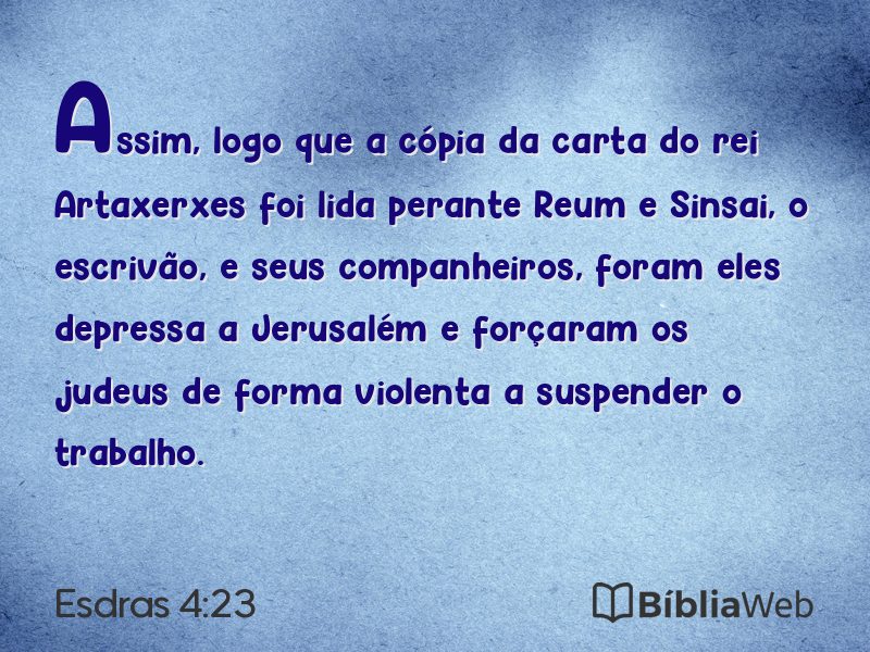 Esdras 4:23 em imagem para compartilhar