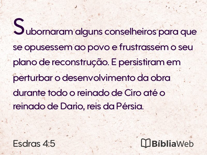 Esdras 4:5 em imagem para compartilhar