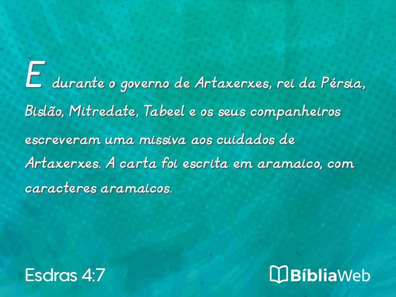 Esdras 4:7 em imagem para compartilhar