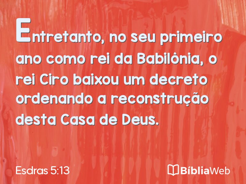 Esdras 5:13 em imagem para compartilhar