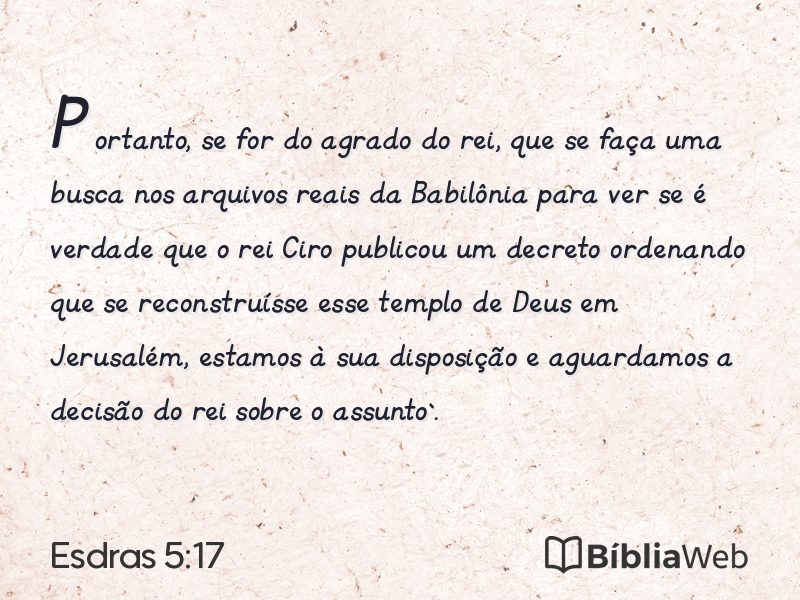 Esdras 5:17 em imagem para compartilhar