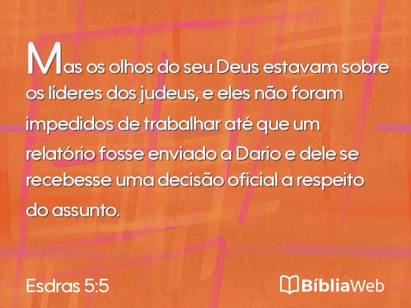 Esdras 5:5 em imagem para compartilhar