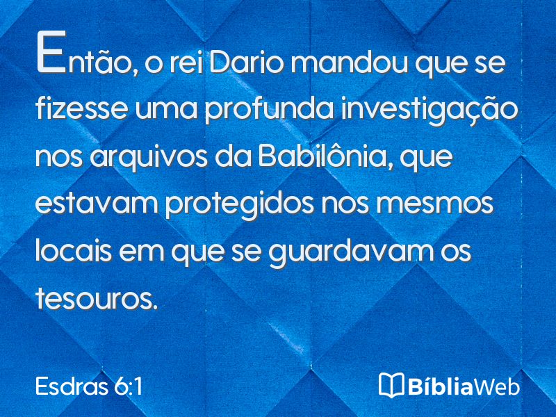Esdras 6:1 em imagem para compartilhar