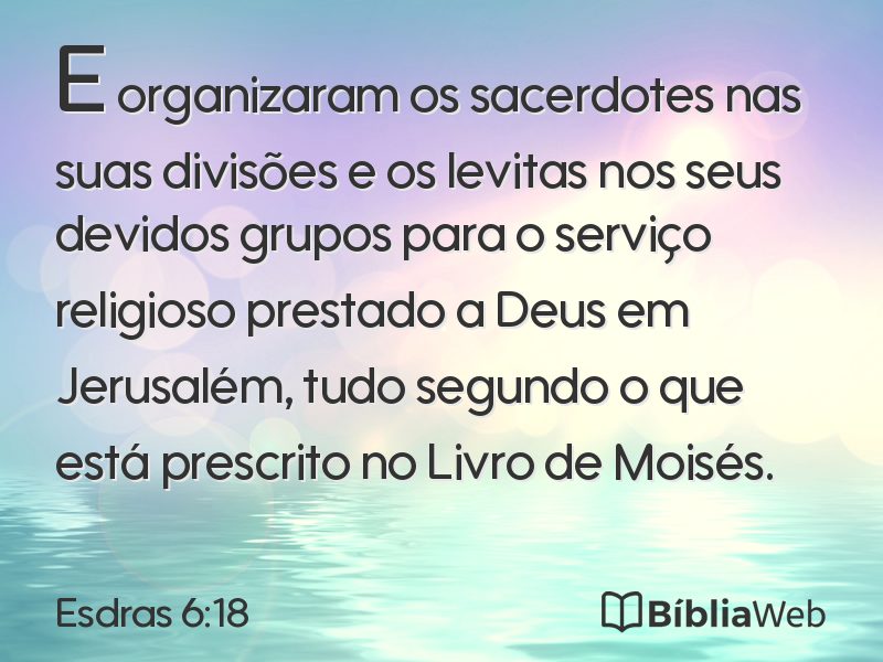 Esdras 6:18 em imagem para compartilhar