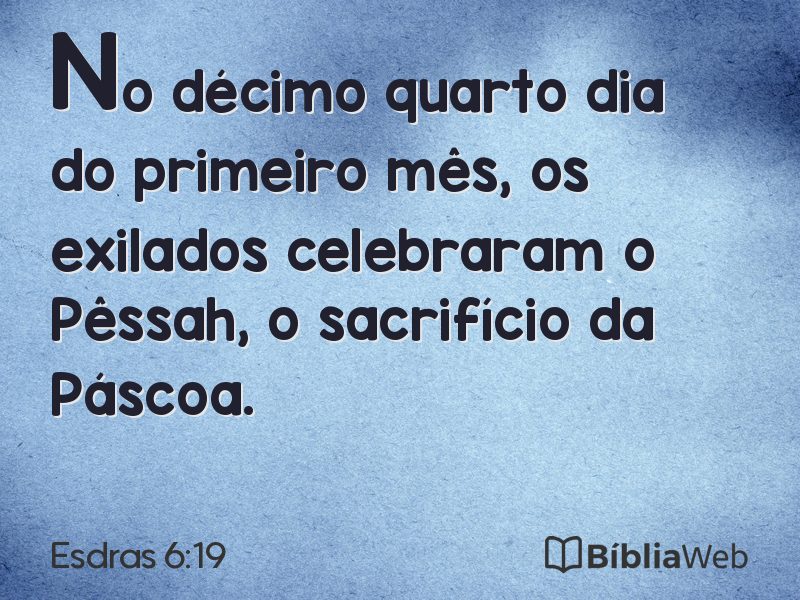 Esdras 6:19 em imagem para compartilhar