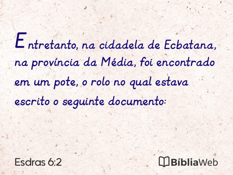 Esdras 6:2 em imagem para compartilhar