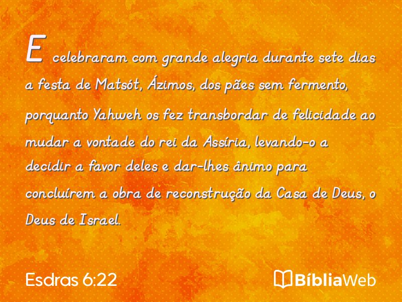Esdras 6:22 em imagem para compartilhar