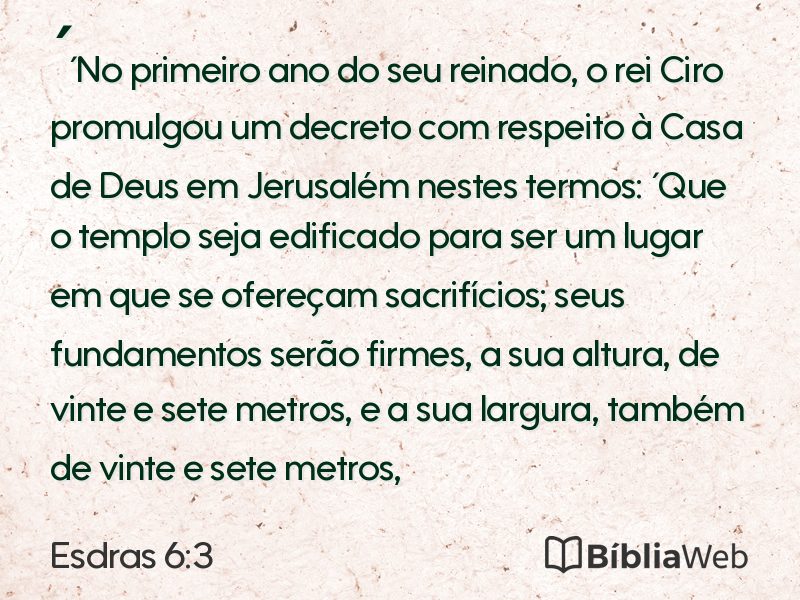 Esdras 6:3 em imagem para compartilhar