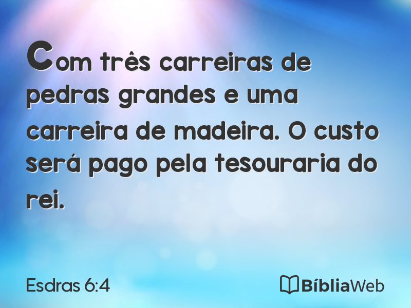 Esdras 6:4 em imagem para compartilhar