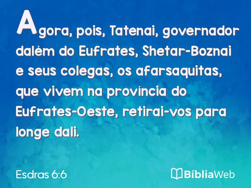 Esdras 6:6 em imagem para compartilhar