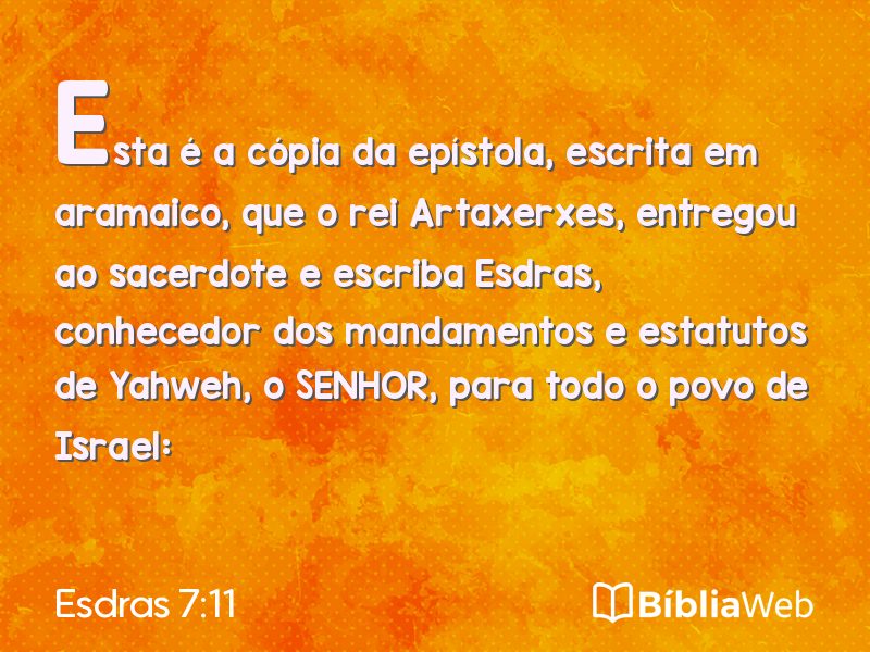 Esdras 7:11 em imagem para compartilhar