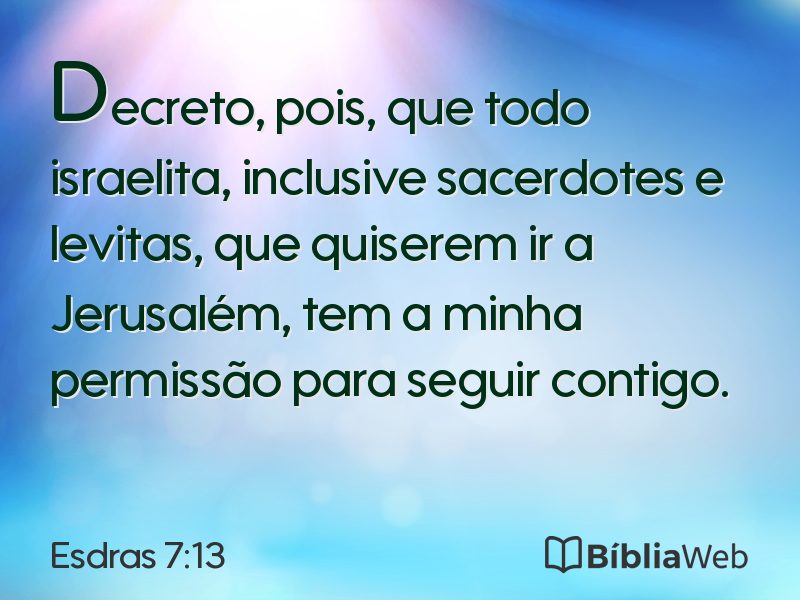 Esdras 7:13 em imagem para compartilhar