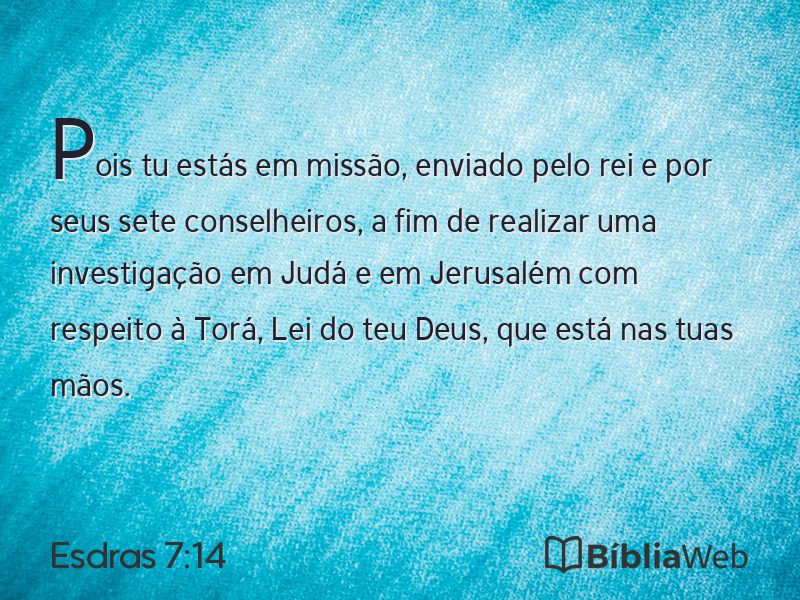 Esdras 7:14 em imagem para compartilhar