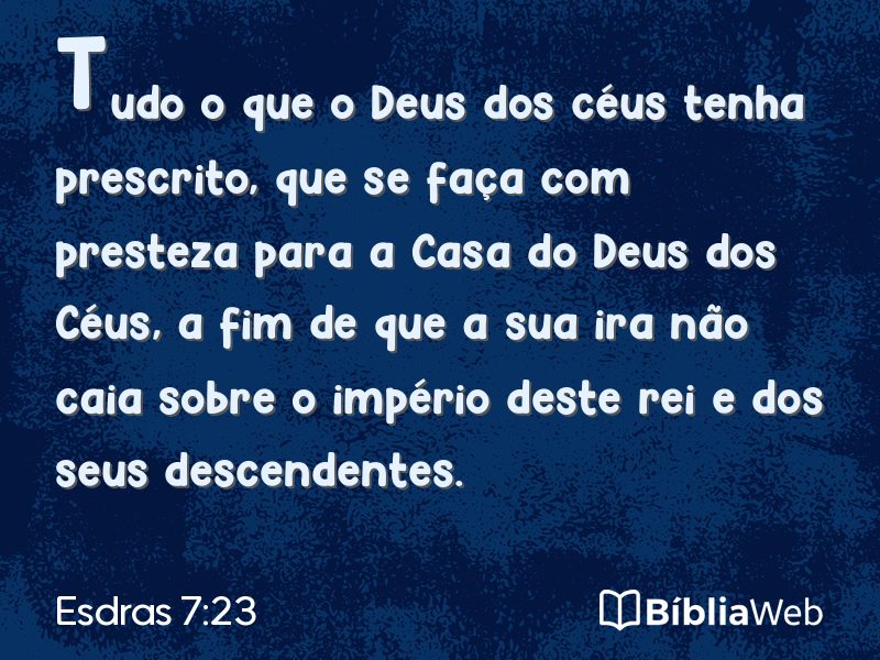 Esdras 7:23 em imagem para compartilhar