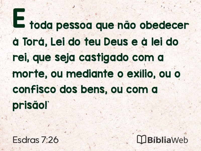 Esdras 7:26 em imagem para compartilhar