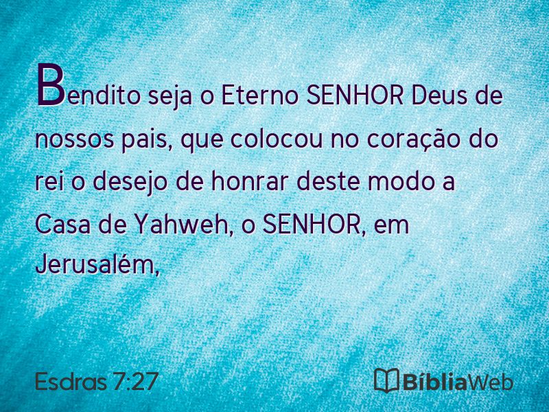 Esdras 7:27 em imagem para compartilhar
