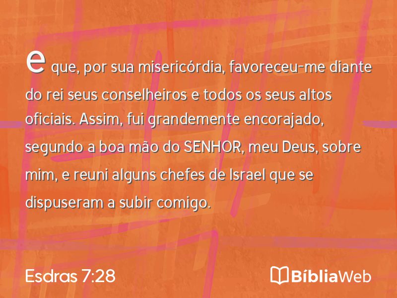 Esdras 7:28 em imagem para compartilhar