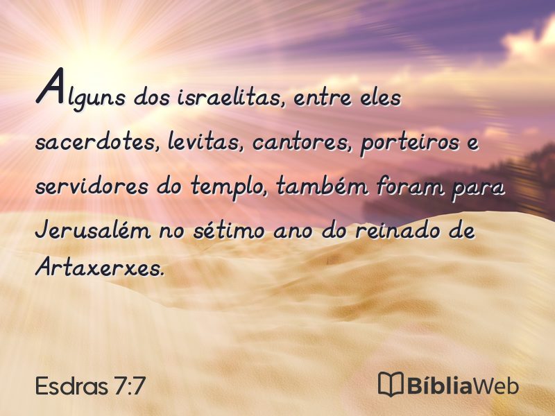 Esdras 7:7 em imagem para compartilhar