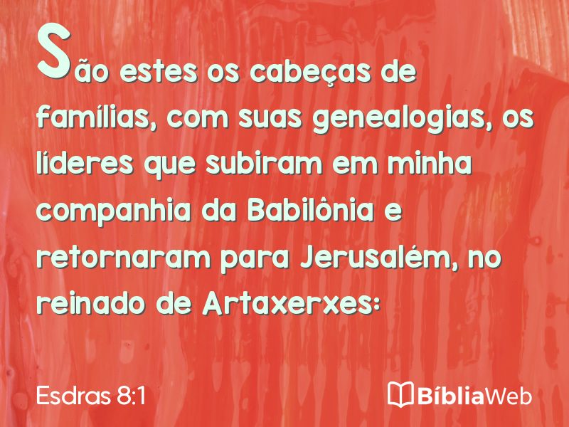 Esdras 8:1 em imagem para compartilhar