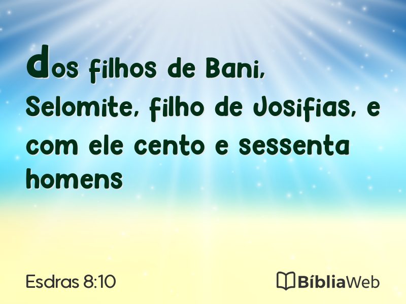 Esdras 8:10 em imagem para compartilhar