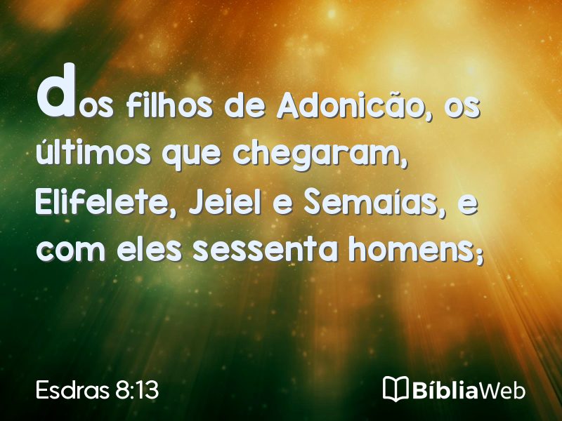 Esdras 8:13 em imagem para compartilhar