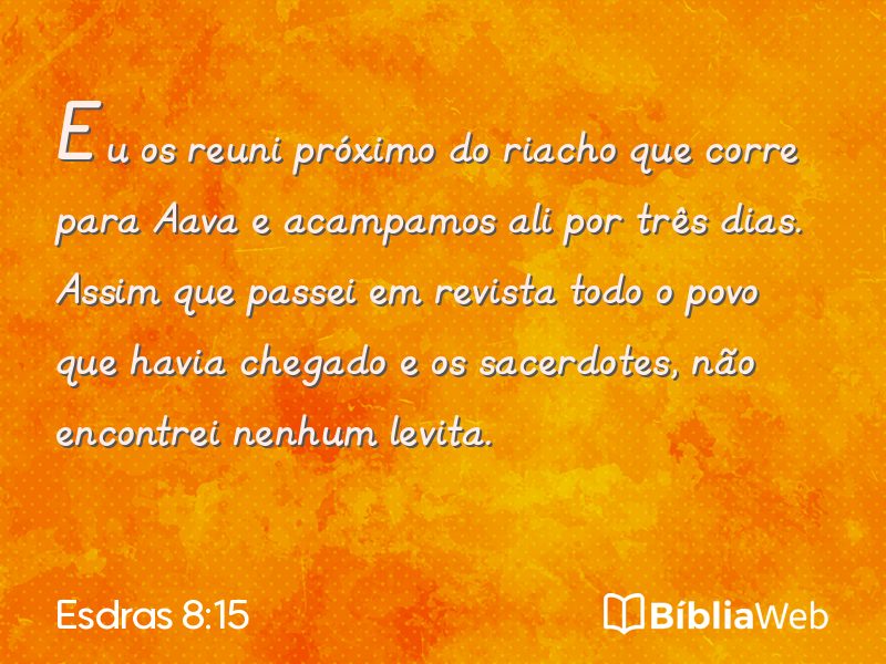 Esdras 8:15 em imagem para compartilhar