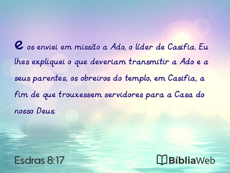Esdras 8:17 em imagem para compartilhar