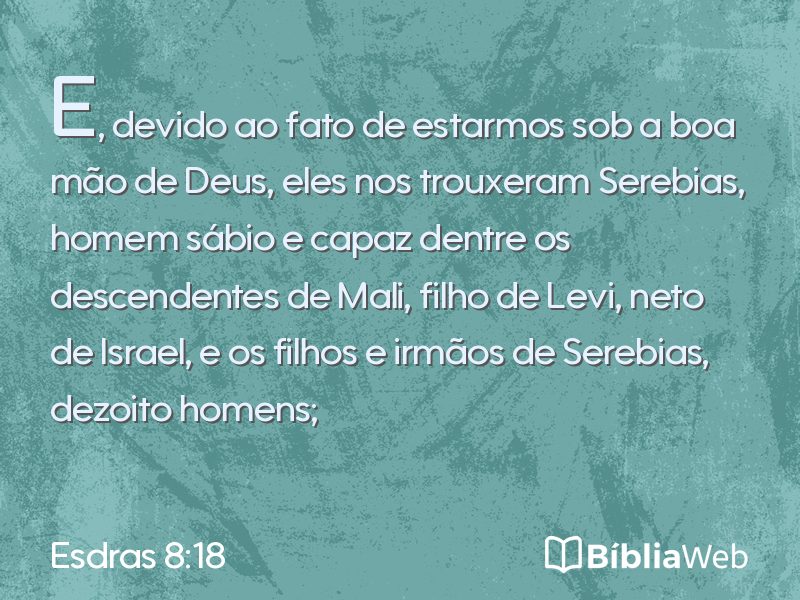 Esdras 8:18 em imagem para compartilhar