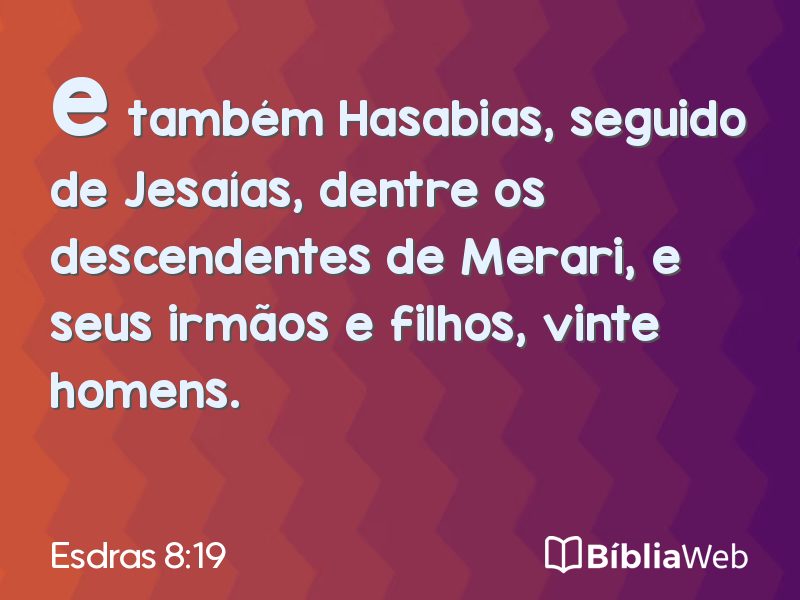 Esdras 8:19 em imagem para compartilhar