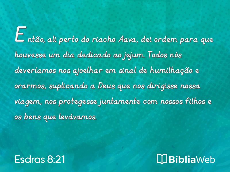Esdras 8:21 em imagem para compartilhar
