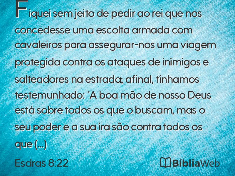 Esdras 8:22 em imagem para compartilhar