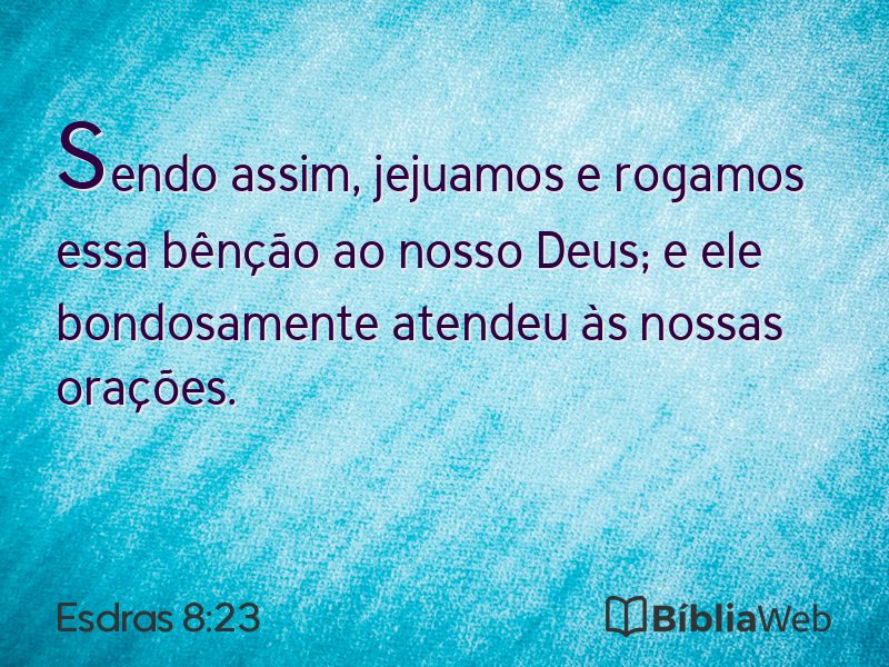 Esdras 8:23 em imagem para compartilhar