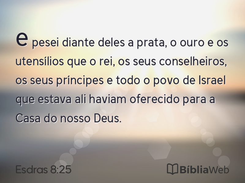Esdras 8:25 em imagem para compartilhar