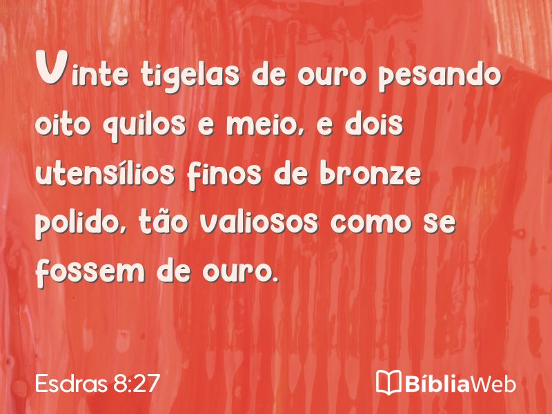 Esdras 8:27 em imagem para compartilhar