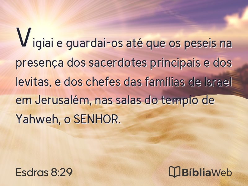 Esdras 8:29 em imagem para compartilhar