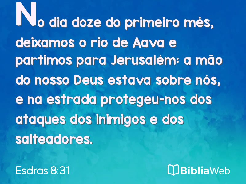 Esdras 8:31 em imagem para compartilhar