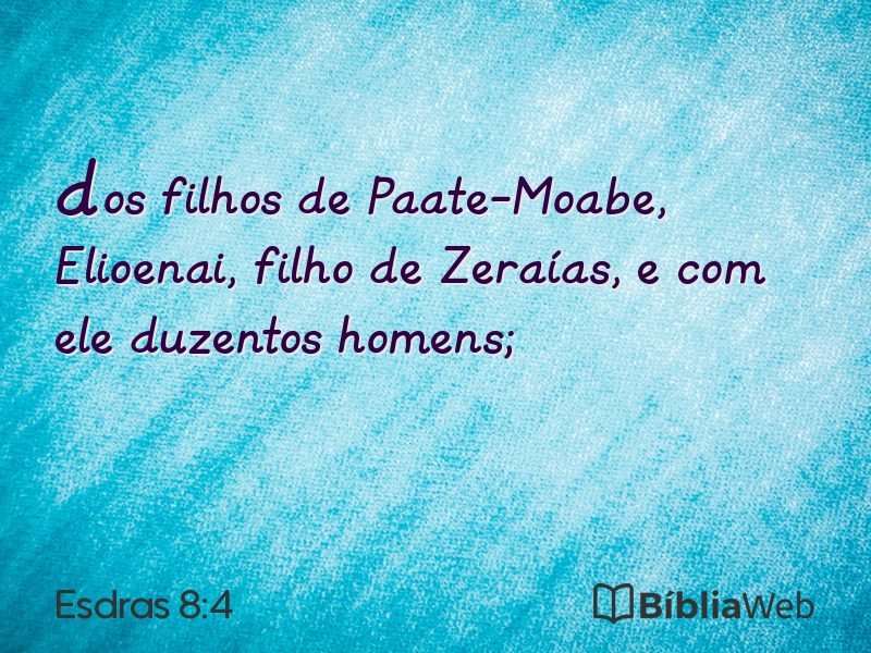Esdras 8:4 em imagem para compartilhar
