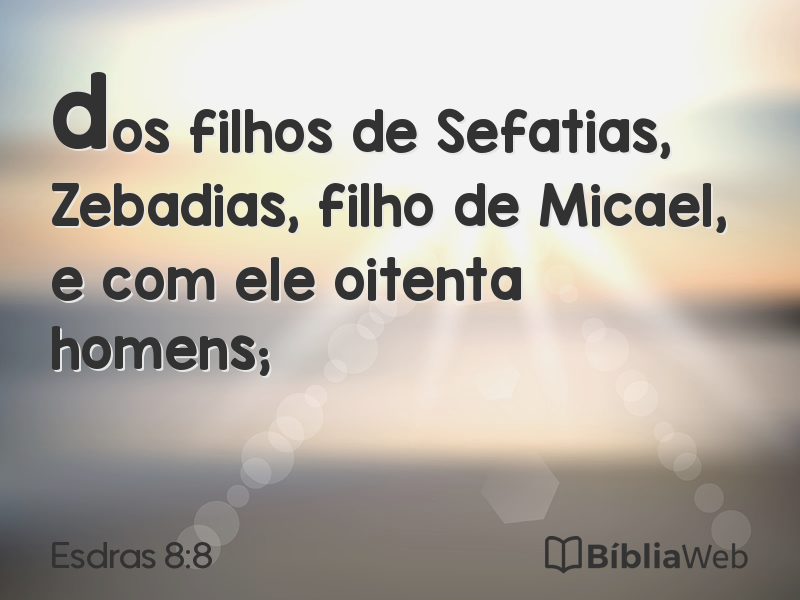 Esdras 8:8 em imagem para compartilhar
