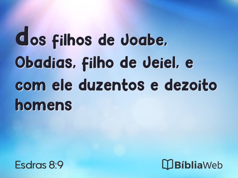 Esdras 8:9 em imagem para compartilhar