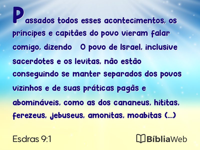 Esdras 9:1 em imagem para compartilhar