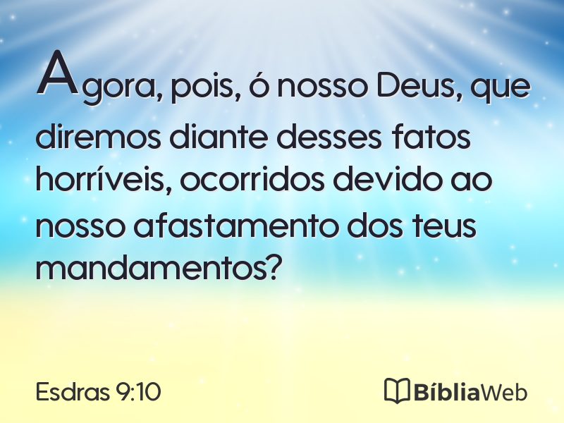 Esdras 9:10 em imagem para compartilhar