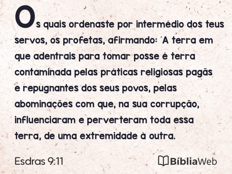 Esdras 9:11 em imagem para compartilhar