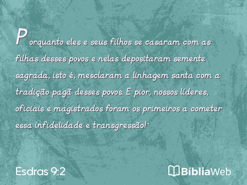 Esdras 9:2 em imagem para compartilhar
