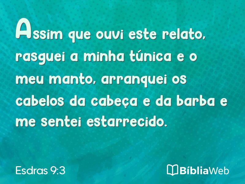 Esdras 9:3 em imagem para compartilhar