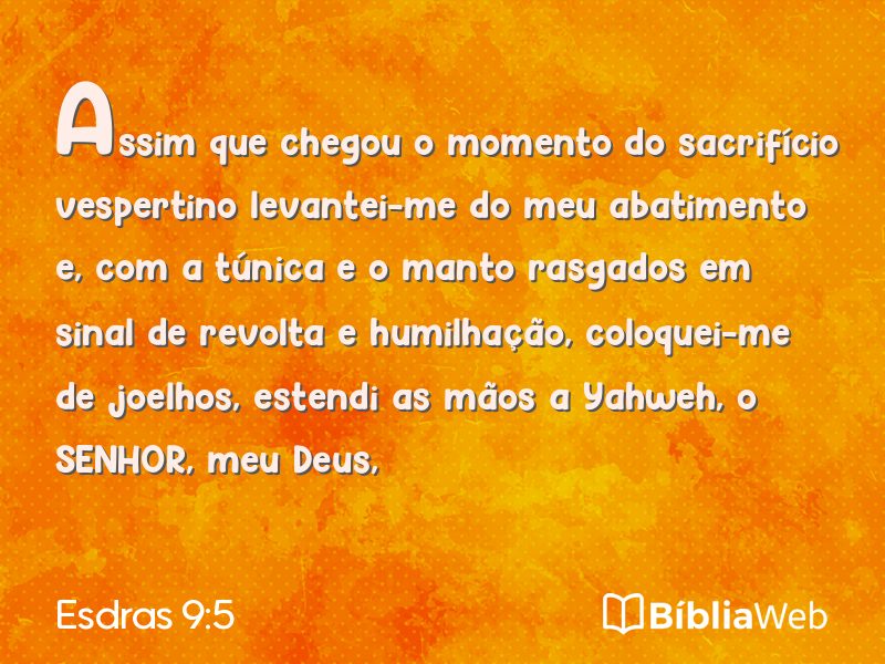 Esdras 9:5 em imagem para compartilhar