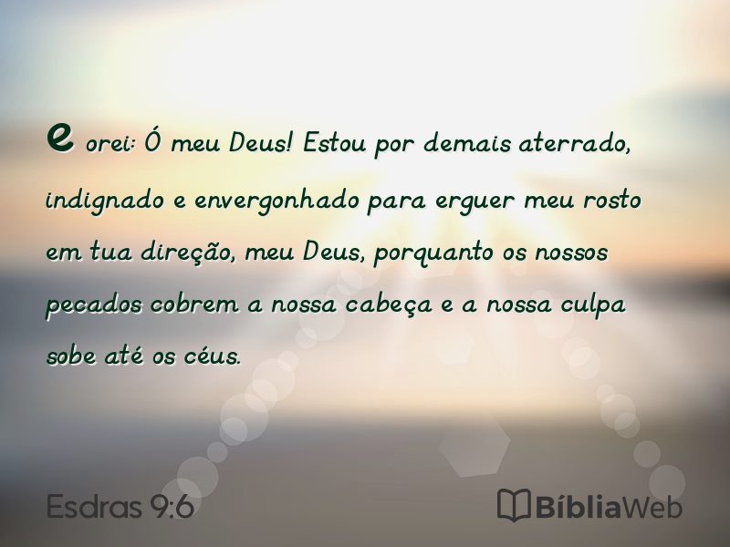 Esdras 9:6 em imagem para compartilhar