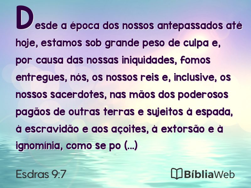 Esdras 9:7 em imagem para compartilhar