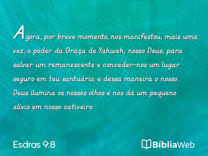 Esdras 9:8 em imagem para compartilhar