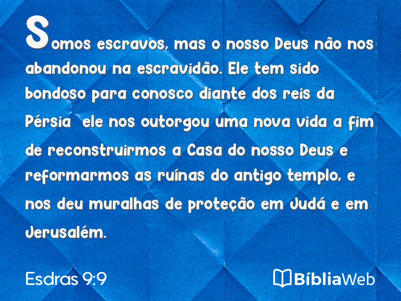 Esdras 9:9 em imagem para compartilhar