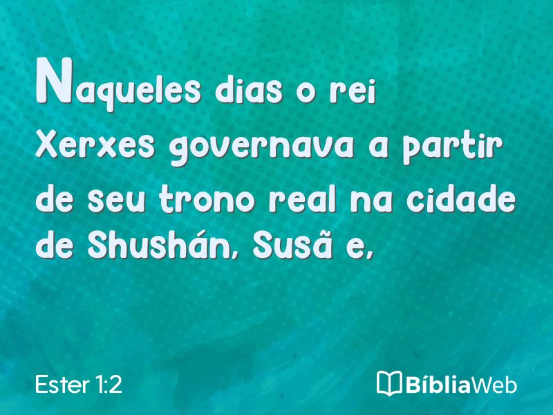 Ester 1:2 em imagem para compartilhar